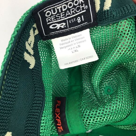 Outdoor Research Flexfit Green Canvas  Mesh Ball Cap - Picture 12 of 12